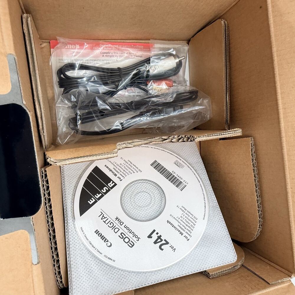 Canon EOS Rebel T3i EMPTY BOX with Replacement Manuals Cords Discs - Picture 5 of 8